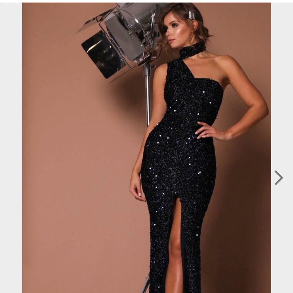 Beautiful dark navy sequin maxi bodycon dress by Abyss by abby
